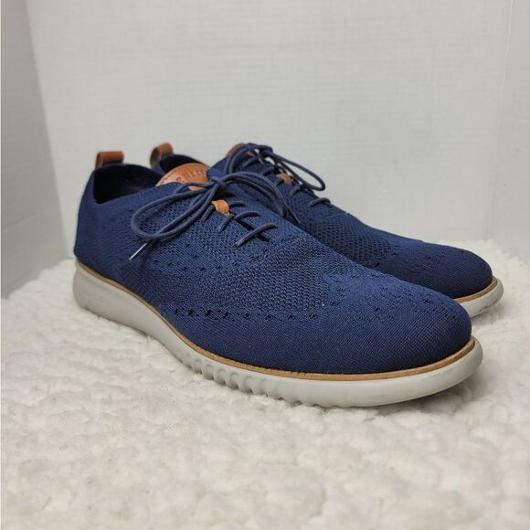 Cole Haan 2.Zerogrand Mens Oxford Shoes Size 15 Navy Stitchlite Wingtip C27562 main image 10